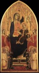 Madonna And Child Enthroned With Angels And Saints