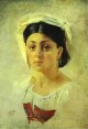 Young italian woman in a folk costume study 1857 the art