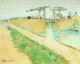 Langlois bridge at arles with road alongside the canal 1888 xx van gogh museum amsterdam