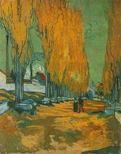 Les alyscamps 1 1888 xx private collection by Vincent van Gogh