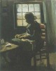 Peasant woman sewing in front of a window 1885 xx van gogh museum amsterdam