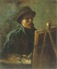 Self portrait with dark felt hat at the easel 1886 xx van gogh museum amsterdam
