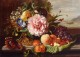 A Still Life With Flowers And Fruit