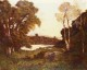 French 1819 to 1916 Goats Grazing Beside A Lake At Sunset SnD 1899 O c 1238 by 1495cm