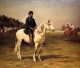 Captain J O Machell On A White Horse