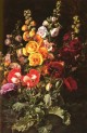 Danish 1800 to 1856 A Still Life Of Hollyhocks And Poppies O C 838 by 572 cm