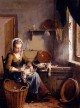 A Scullery Maid Preparing A Chicken