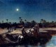 Lazerges Paul Jean Baptiste An Arab Encampment By Moonlight
