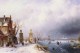 Belgian 1818 to 1907 A Sunlit Winter Lanscape O C 711 by 1041cm