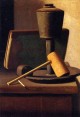 Still Life with Book Lamp Pipe and Match