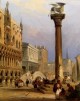 A View Of St Marks Column And The Doges Palace Venice