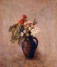 Bouquet of Flowers in a Blue Vase 1905 1910