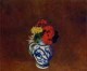 Flowers in a Vase with Blue Decoration 1900