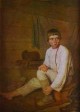 Peasant boy putting on bast sandals 1823 1827 xx the russian museum st petersburg russia
