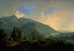 Wright An Italian Landscape with Mountains and a River