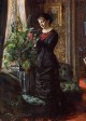 Portrait of Fru Lisen Samson nee Hirsch Arranging Flowers at a Window 1881