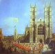 London westminster abbey with a procession of knights of the