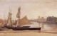Dunkirk Fishing Boats Tied to the Wharf 1829 1830