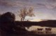 Pond with Three Cows and a Crescent Moon 1850