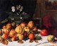 Still Life Apples Pears and Primroses on a Table 1872