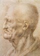 Leonardo da Vinci Profile of an old m