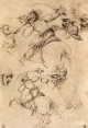 Leonardo da Vinci Study of battles on horseback