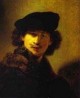 Self portrait with velvet beret and furred mantel 1634 xx berlin germany