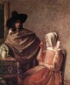 Vermeer A Lady Drinking and a Gentleman detail1