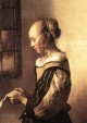 Vermeer Girl Reading a Letter at an Open Window detail1