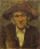 Head of old man smoking 1858 xx muse dorsay paris france