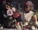 Bazille Jean Frederic African woman with Peonies