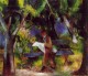 Macke man reading in the park 1914 xx museum ludwig cologne