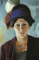 Portrait of the Artists wife Elisabeth with a Hat Frau des Kunstlers mit Hut 1909 Westfalisches Landesmuseum fur Kunst und Kultu