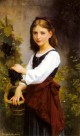 Jane Gardner A Young Girl Holding A Basket Of Grapes