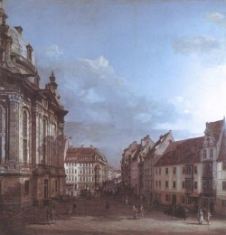 Dresden The Frauenkirche And The Rampische gasse
