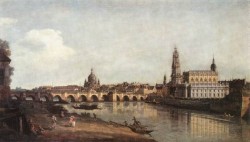 View Of Dresden From The Right bank Of The Elbe With The Augustus Bridge