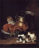 Kittens with Mussels and a Lobster