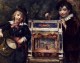 Portrait Of The Artists Two Sons With Their Puppet Theatre