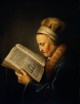 Dou Gerard Old Woman Reading a Lectionary