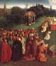 The Ghent Altarpiece Adoration of the Lamb detail left