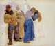 Kroyer Peder Severin Mujeres y pescadores de Hornbaek 1875
