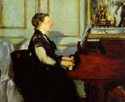 mme manet at the piano 1868 XX musee dorsay paris france