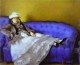 portrait of mme manet on a blue sofa 1874 XX musee dorsay paris france