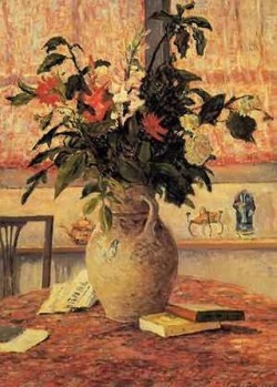 Bouquet of Flowers in Front of a Window 1910