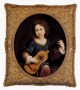 A Young Girl Playing A Guitar