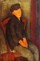 seated boy with cap 1918 XX private collection