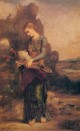Thracian girl carrying the head of Orpheus on his lyre 1865