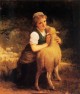 Munier Young Girl with Lamb