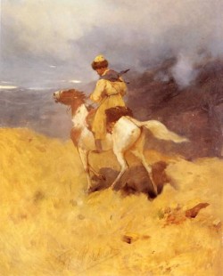 Horseman In A Mountainous Landscape