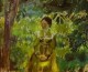 lady in a garden 1903 1904 XX the kustodiev picture gallery astrakhan russia